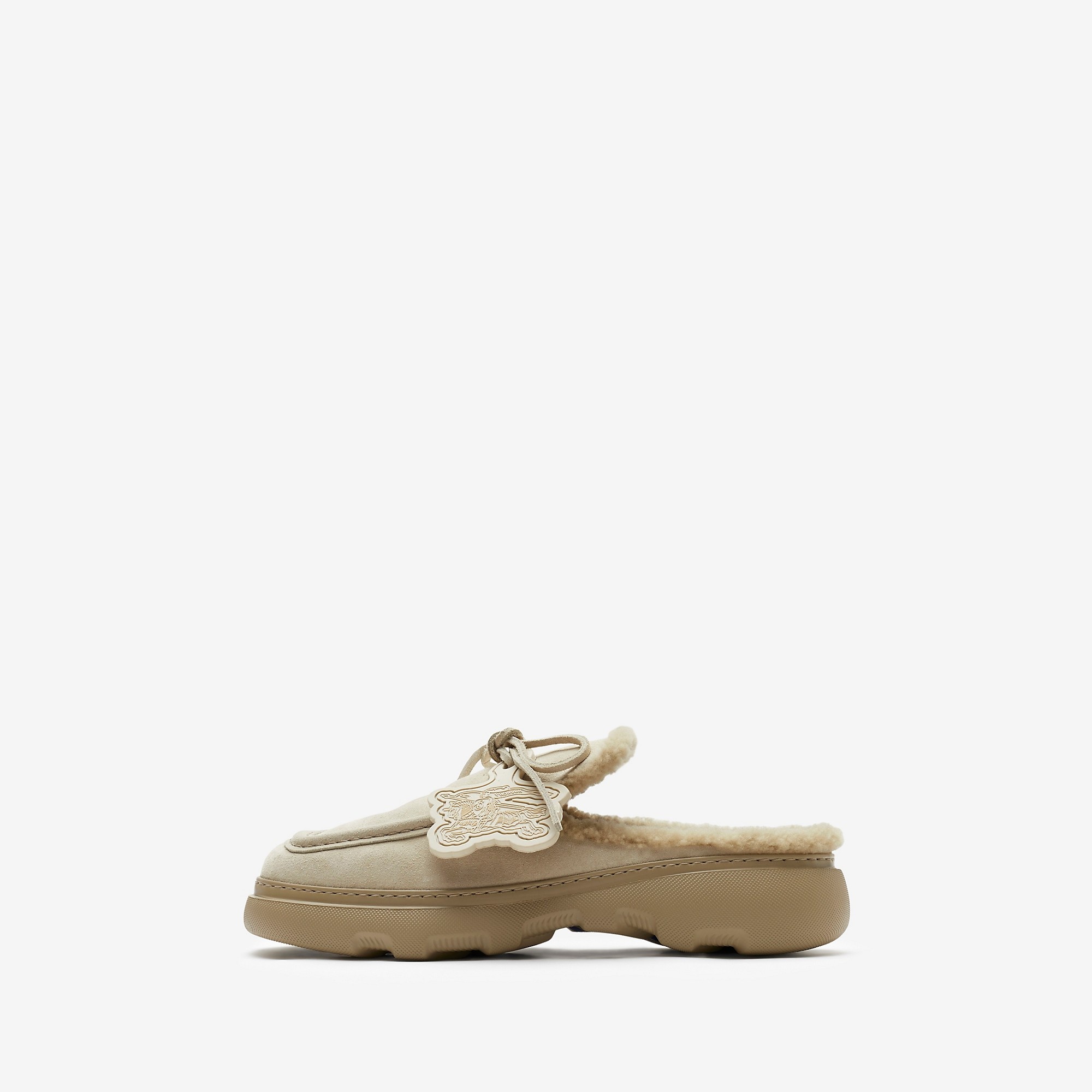 Suede and Shearling Stony Mules - 7