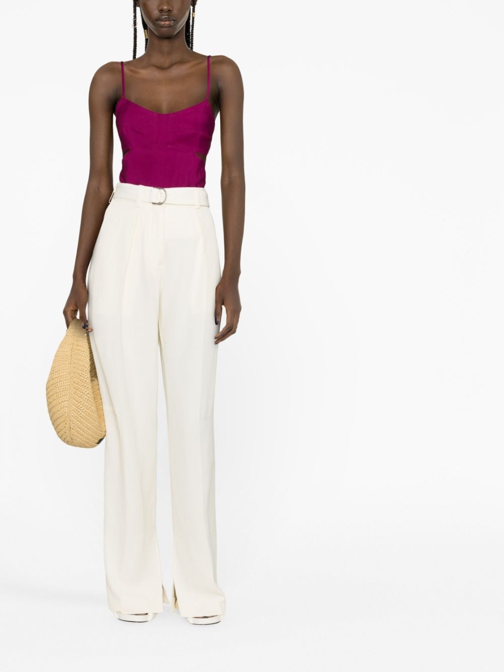 belted wide-leg trousers - 2