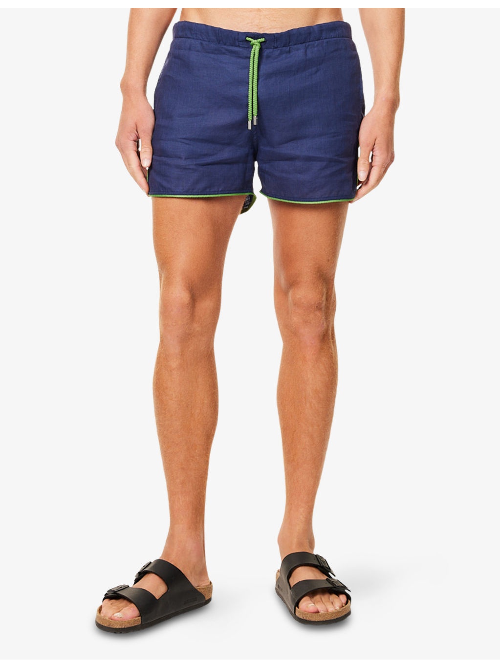 Maurice Drawstring-Waist Linen Swim Shorts - 3