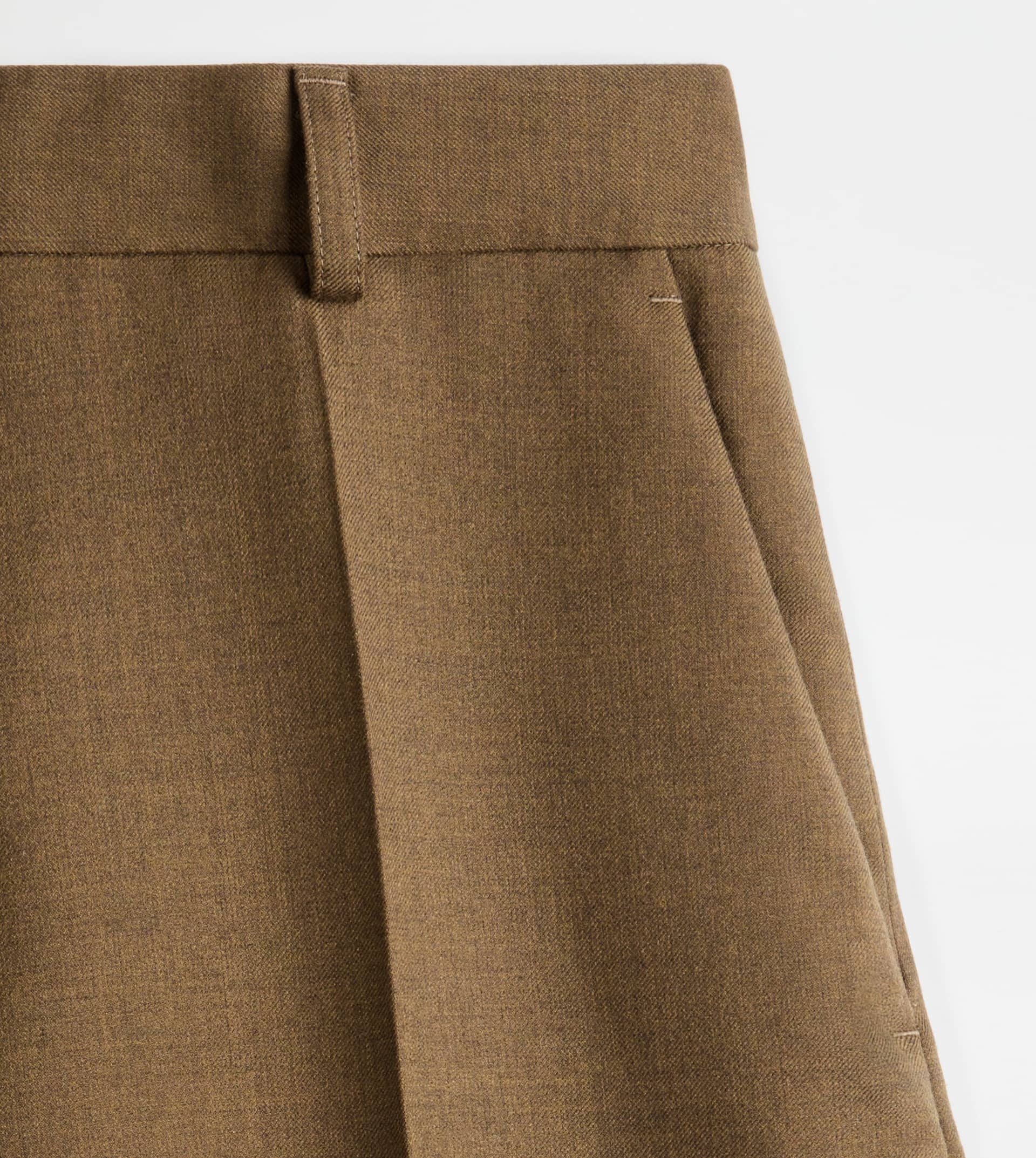 PANTS IN WOOL - BROWN - 7