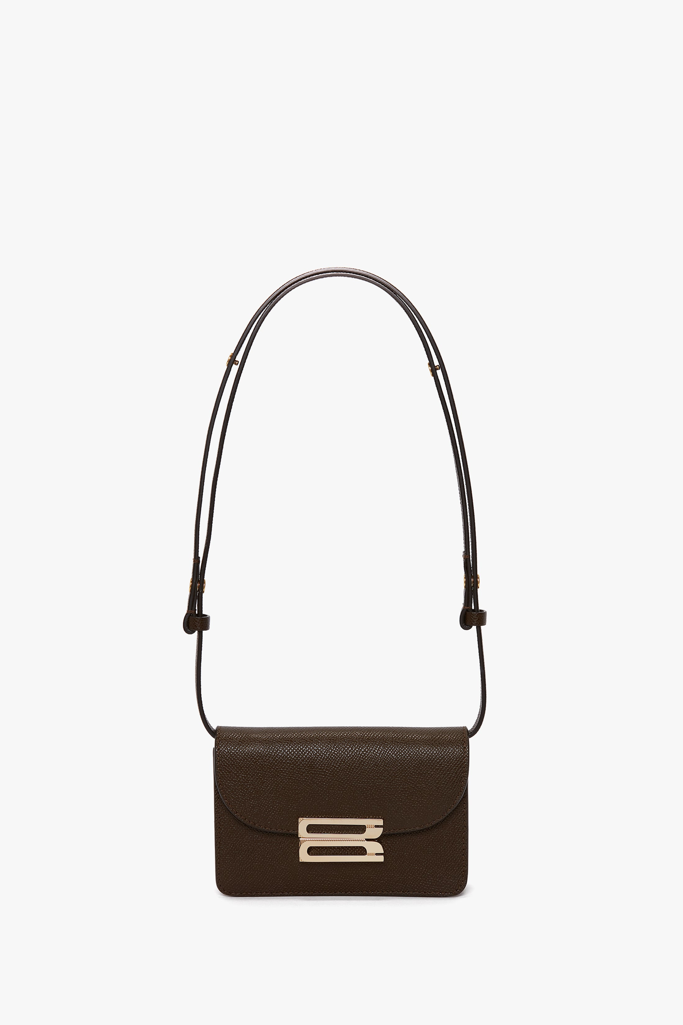 Nano Dorian Bag In Khaki Grained Leather - 1