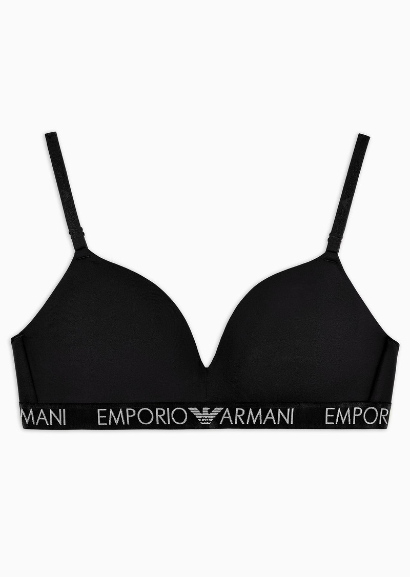 ASV Iconic organic-cotton, padded triangle bra with logo underband 1