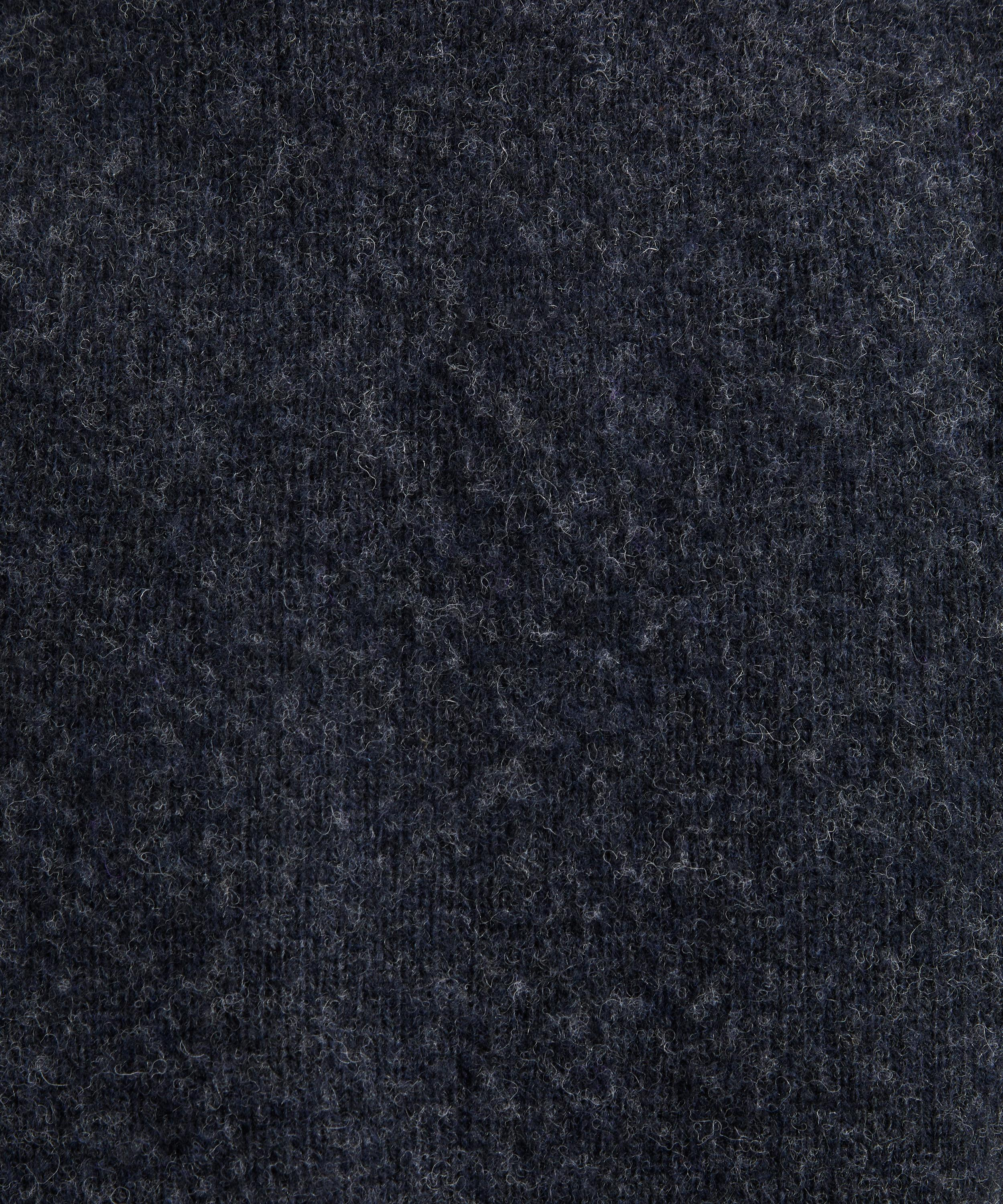 Charcoal Brushed Shetland Crew Neck Jumper - 5