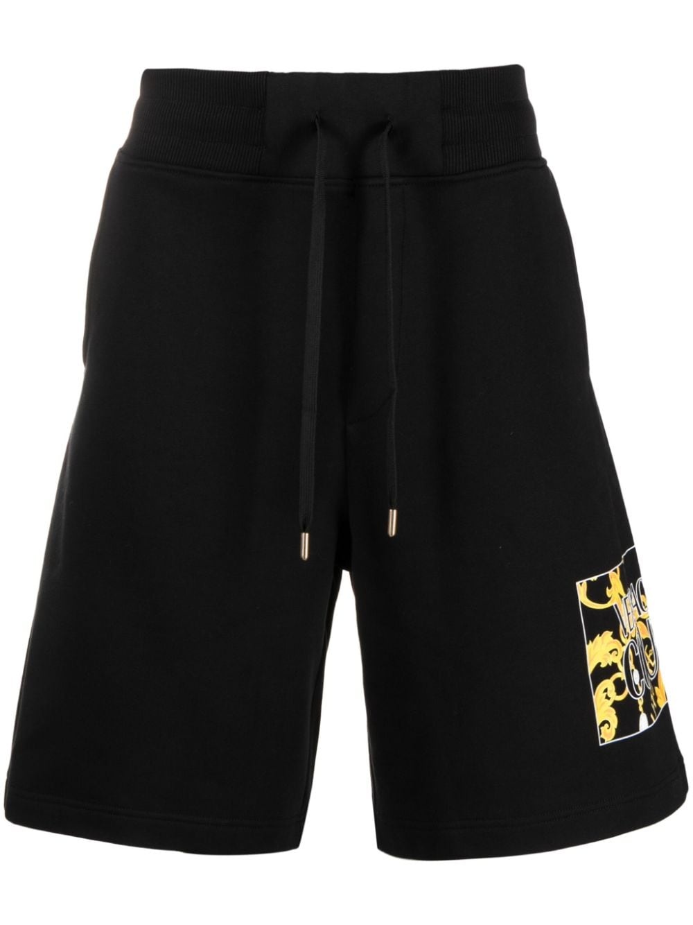 logo-print cotton track shorts - 1