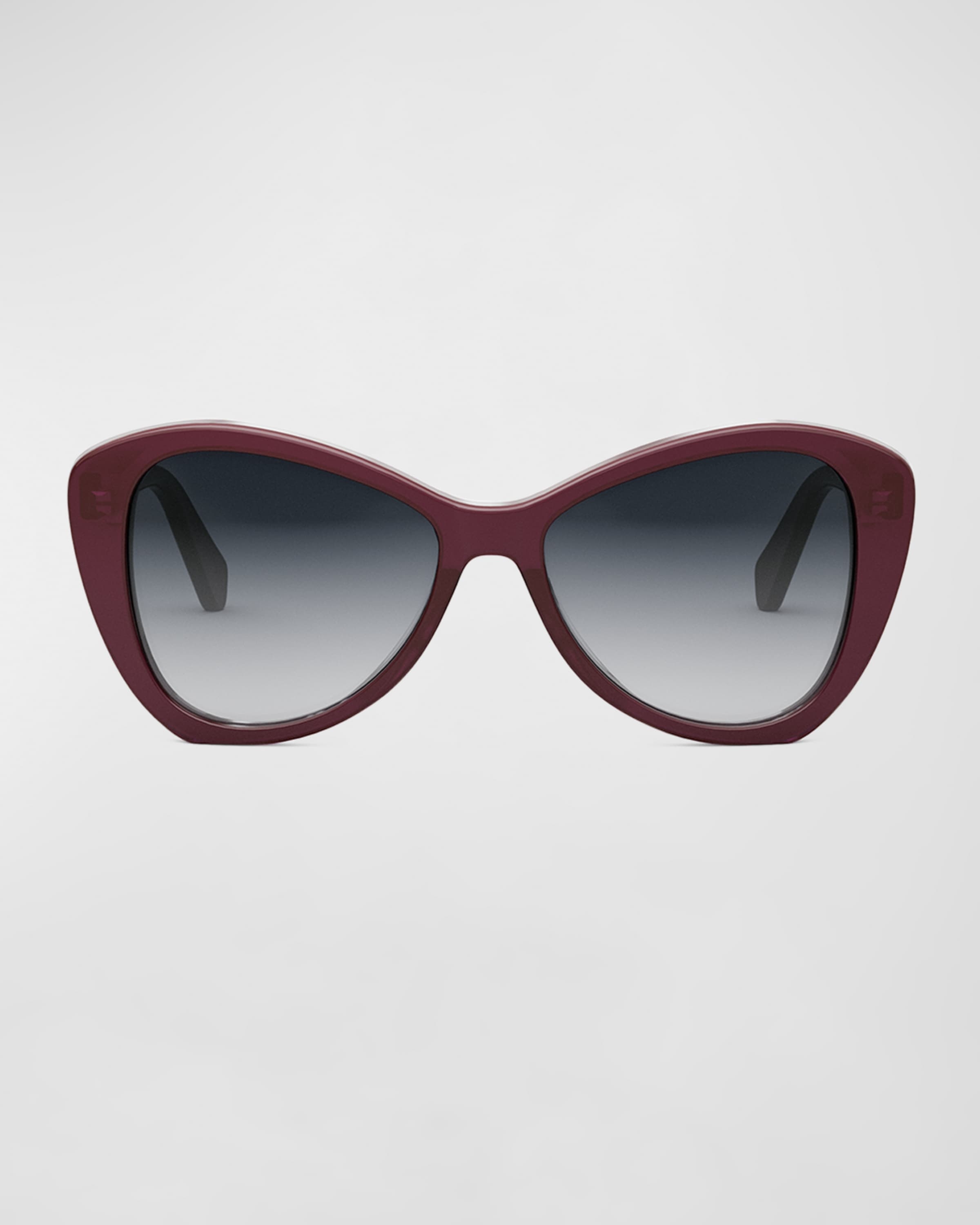 Thin Logo Acetate Butterfly Sunglasses - 4