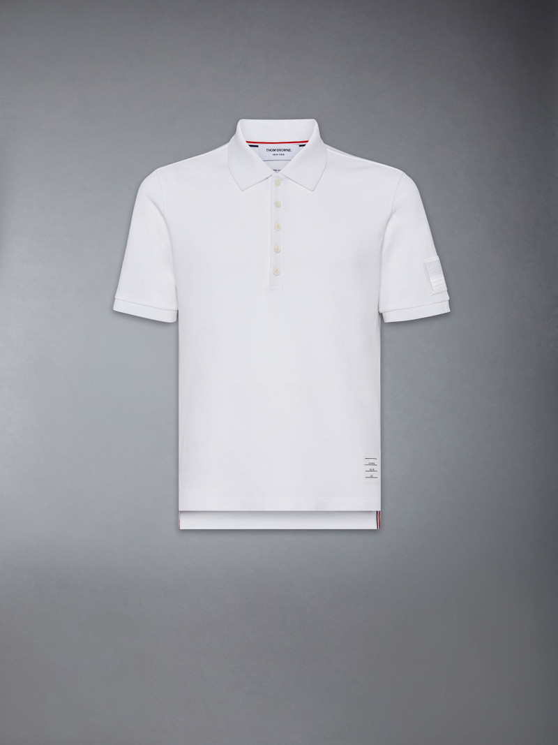 Flag-patch cotton polo shirt 7