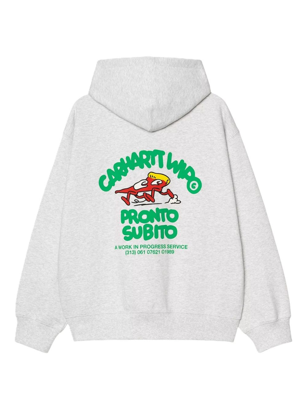 Pronto Subito-print zip-up hoodie - 3