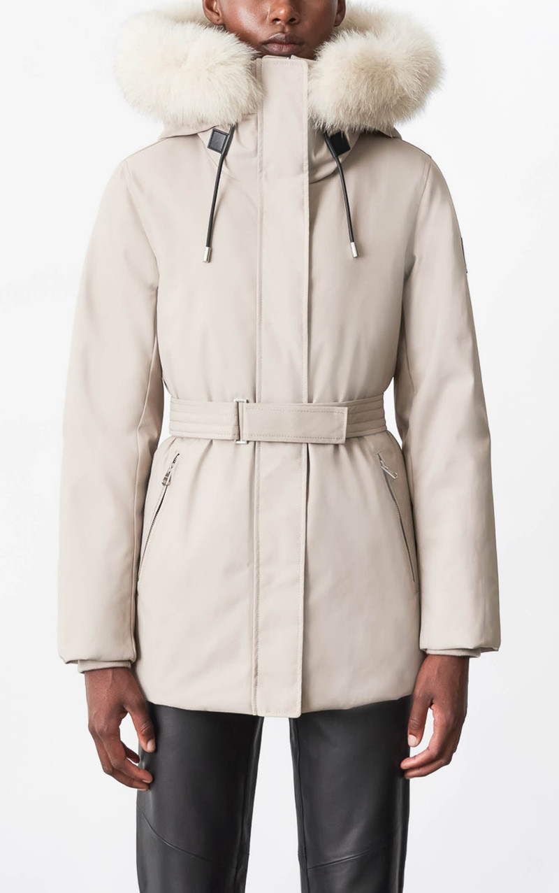 MACKAGE JENI 2-in-1 down parka with removable bib and natural fur outlook