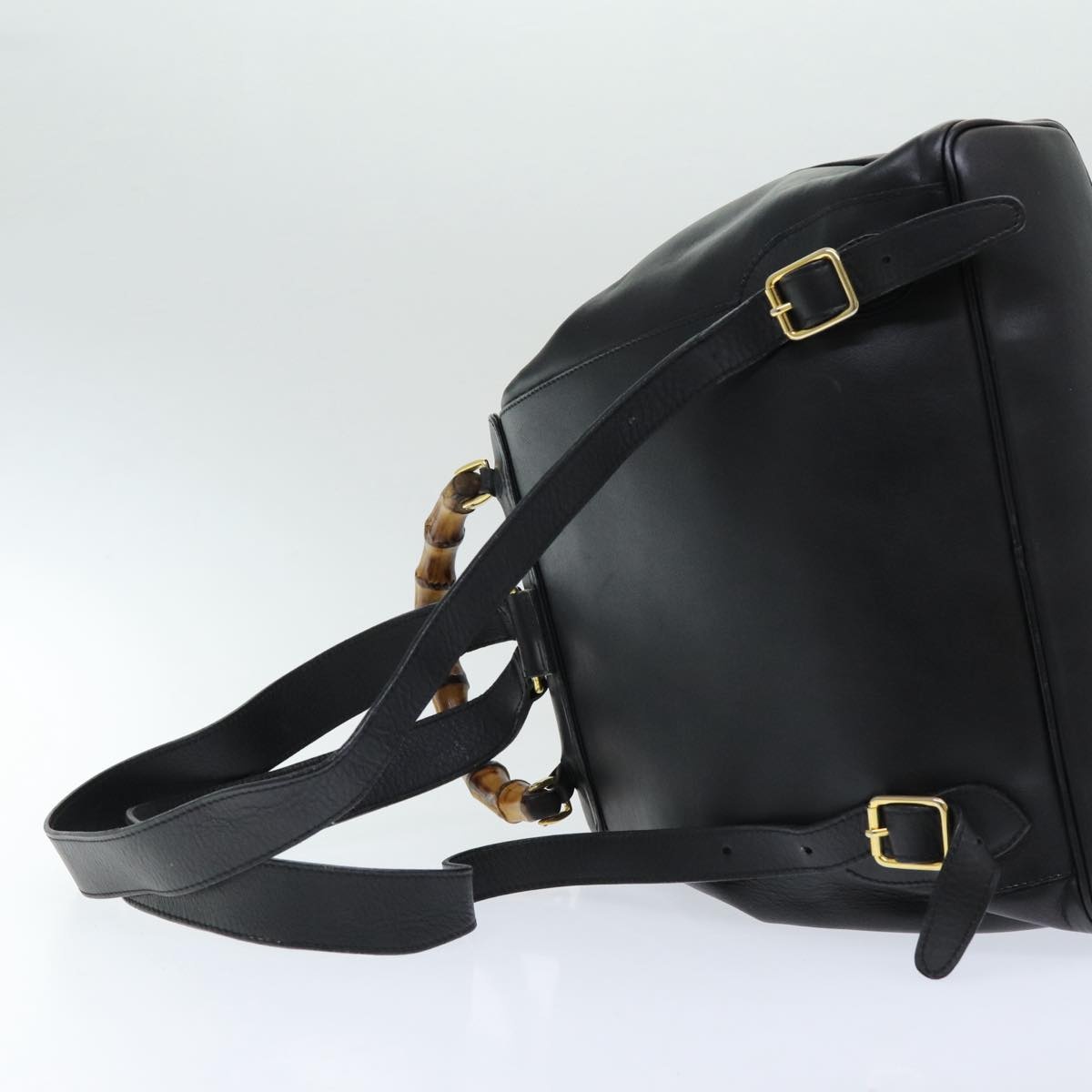 GUCCI Bamboo Backpack Leather Black - 8