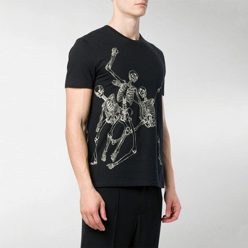 Alexander McQueen Alexander McQueen Cotton Skeleton Print Men's Black 550478-QMZ62-0901 outlook
