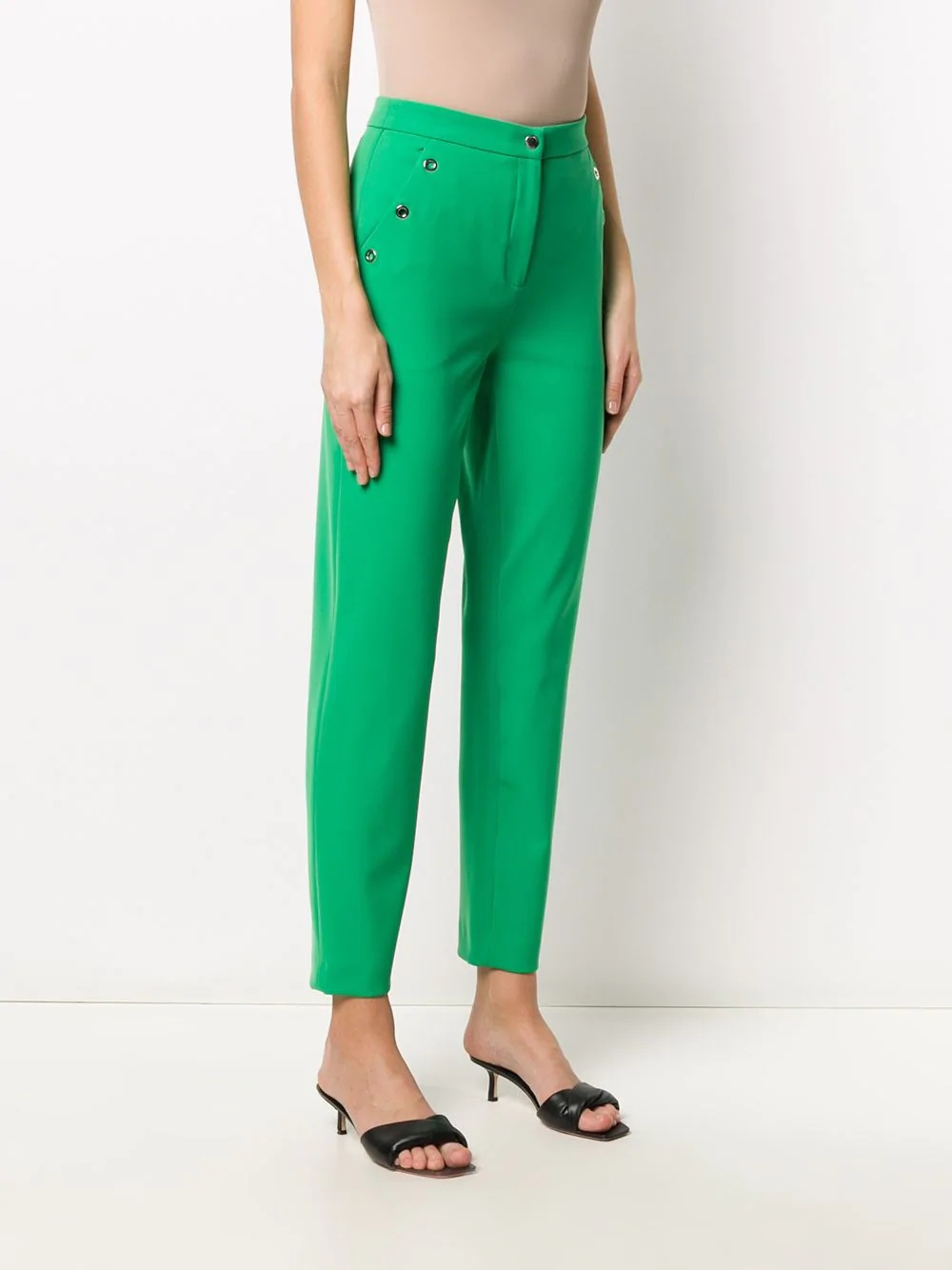 high-waisted straight trousers - 3