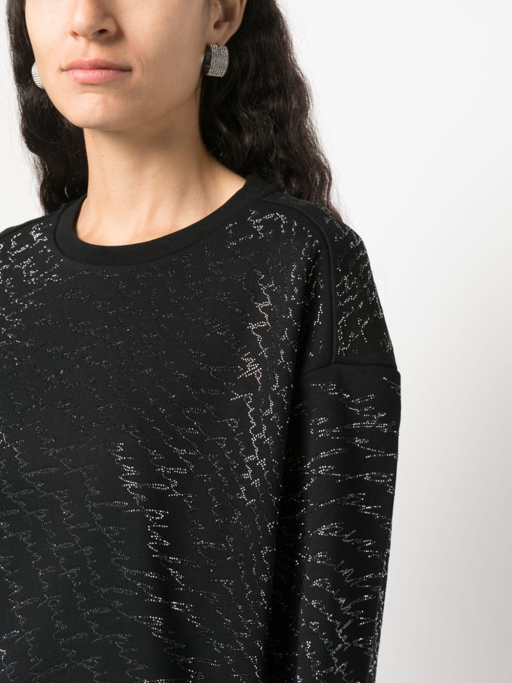 crystal-embellished crew-neck sweatshirt - 5