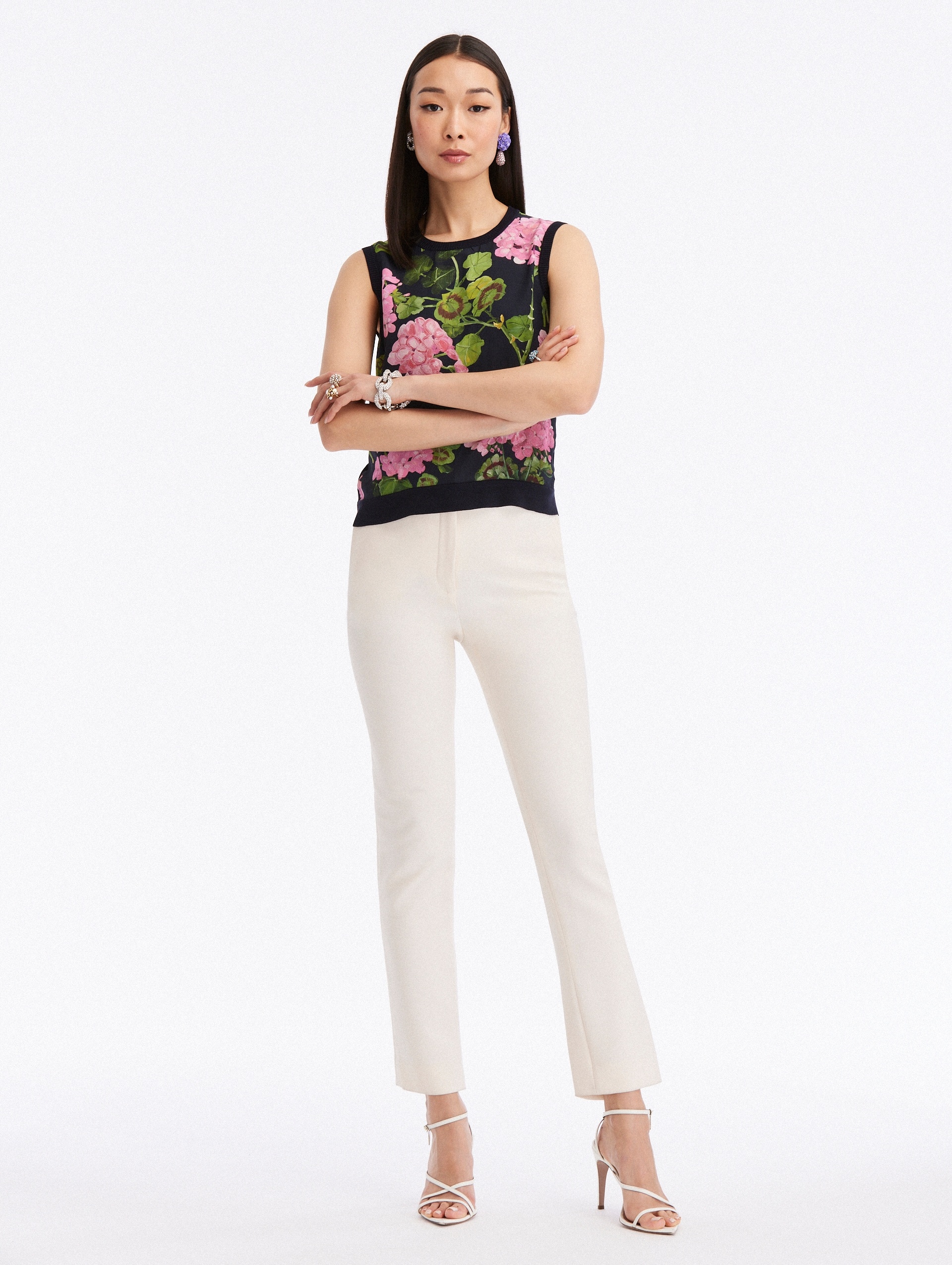 GERANIUM SILK INSET TANK - 2