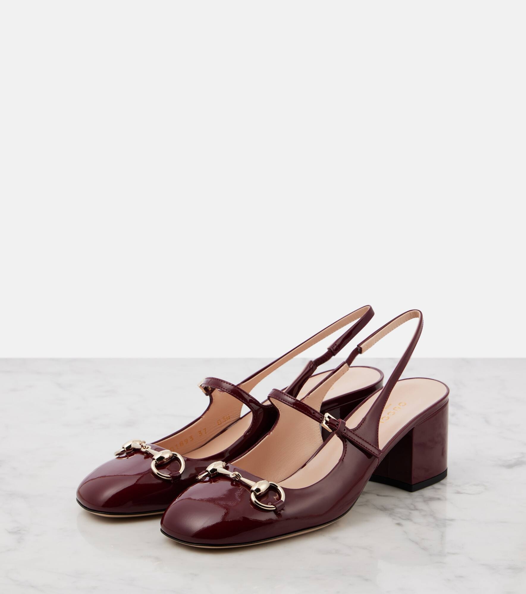 Horsebit patent leather slingback Mary Jane pumps - 4