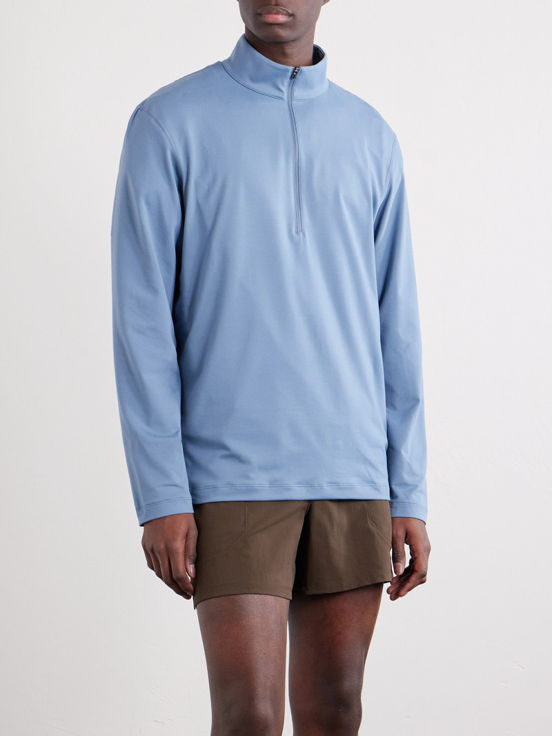 Slim-Fit Stretch Recycled-Jersey Half-Zip Top 3