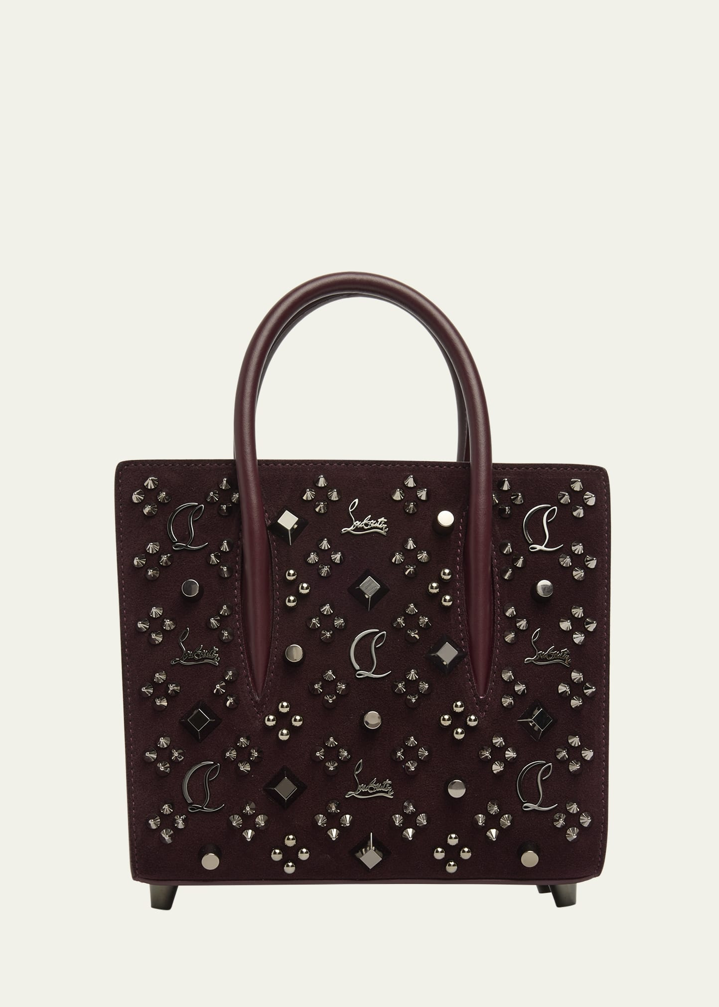 Paloma Mini Top-Handle Bag in Loubinthesky Suede - 1