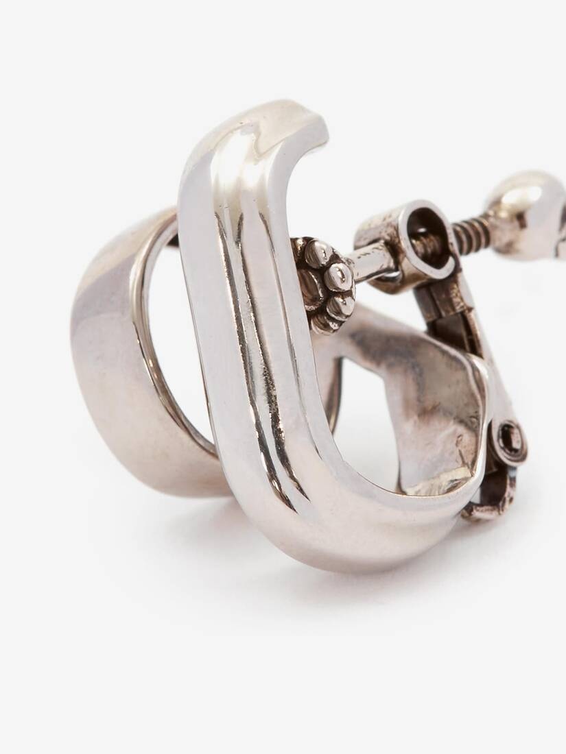 Punk Ear Cuff in Antique Silver - 3