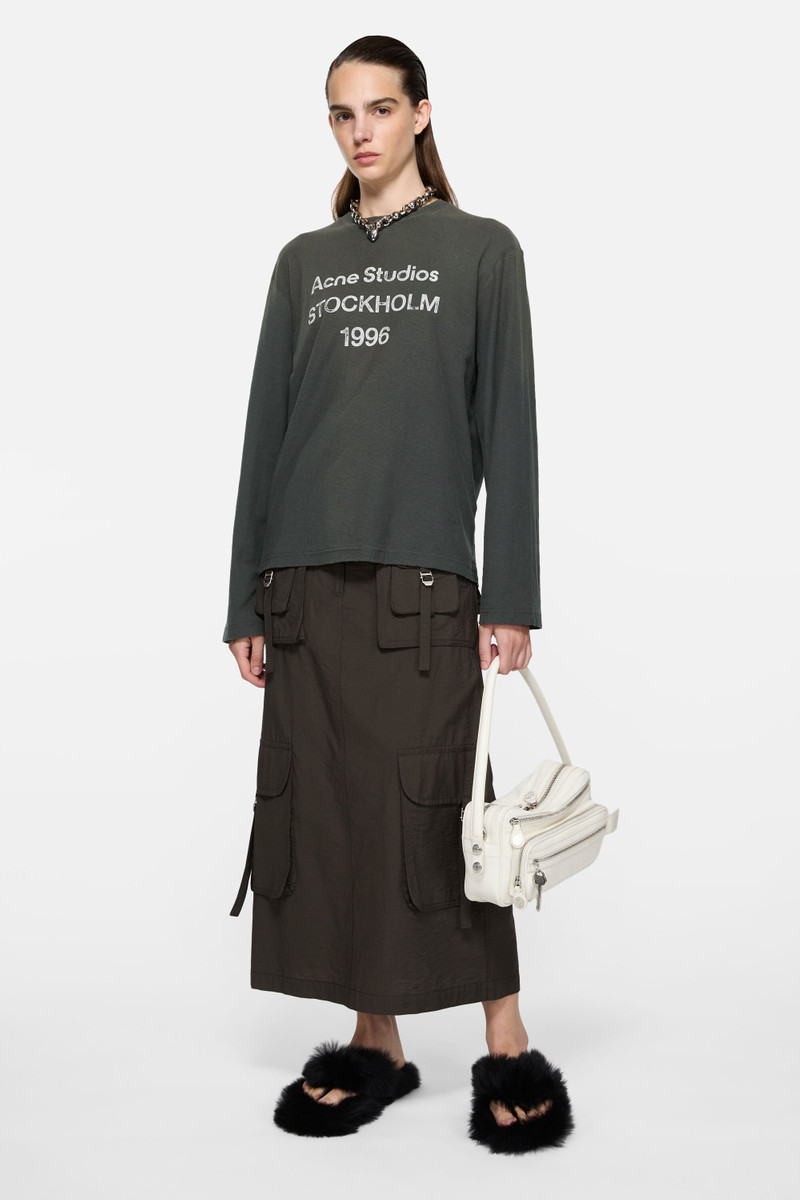 Acne Studios Logo t-shirt - Relaxed fit - Faded black outlook