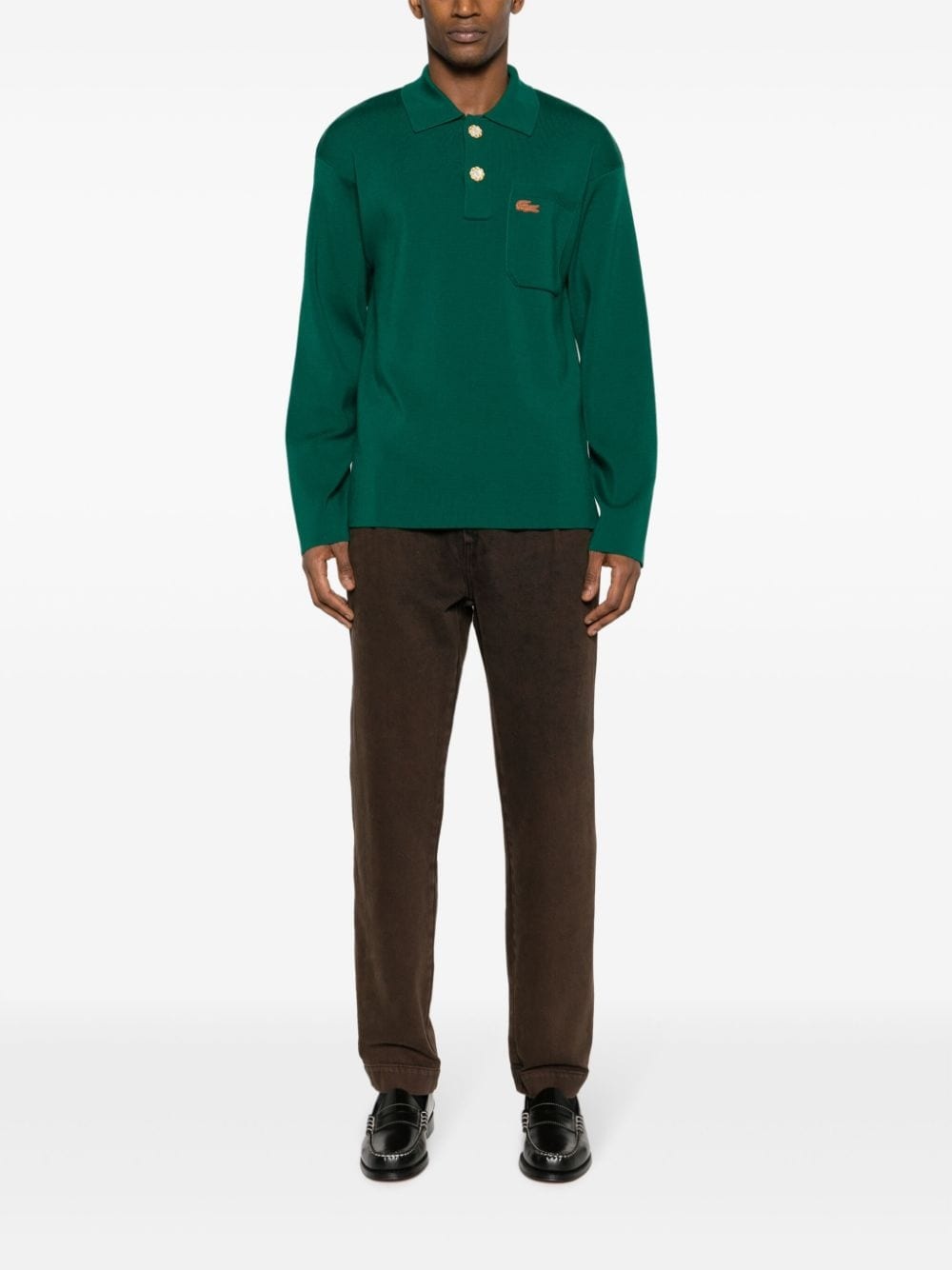 x le FLEUR wool polo shirt - 2
