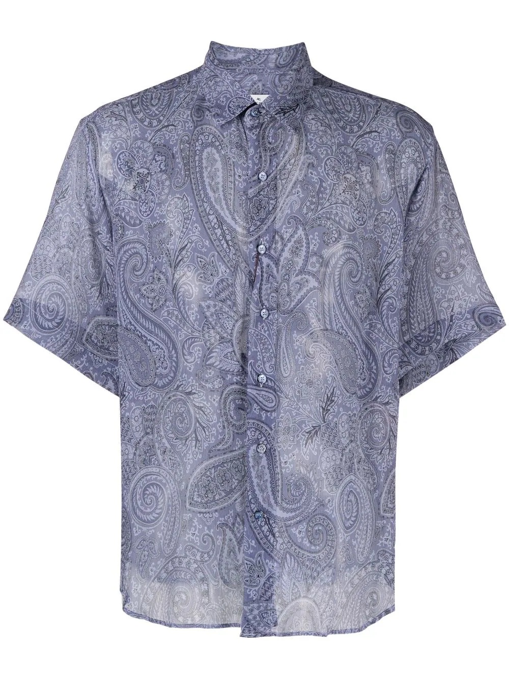 paisley-print short-sleeve shirt - 1