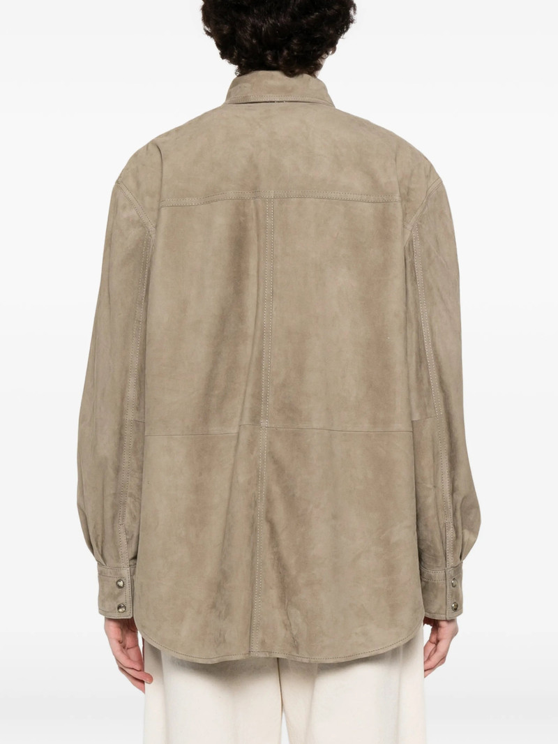 Brunello Cucinelli Pocket Leather Shirt 4