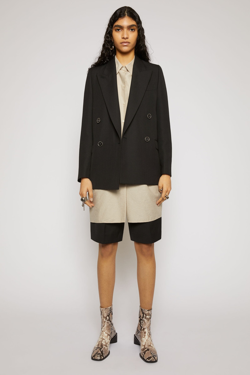 Python leather boots beige/black 5