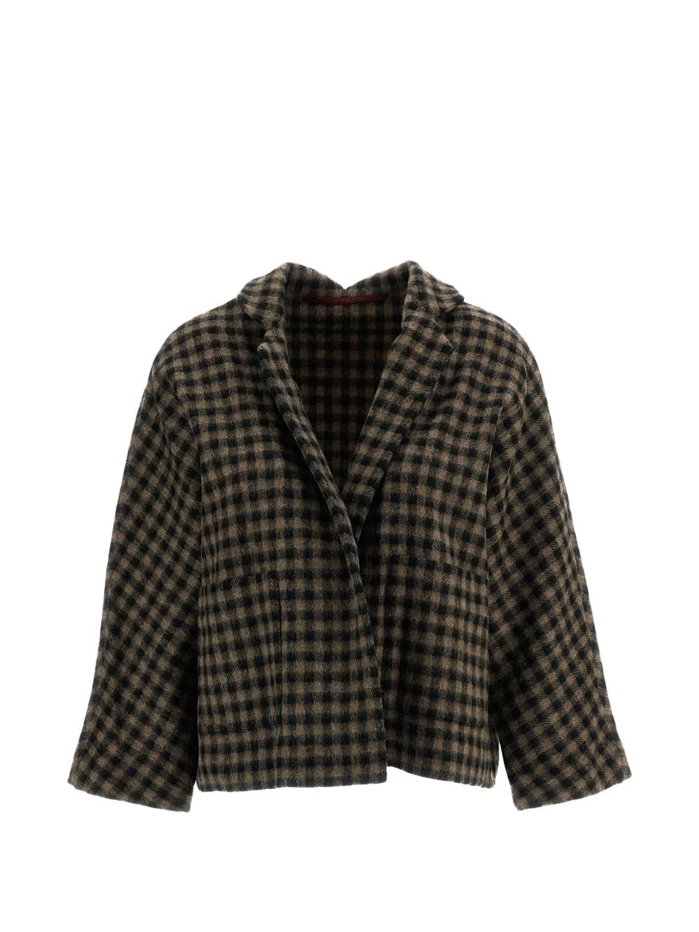 Peony check wool jacket - 1