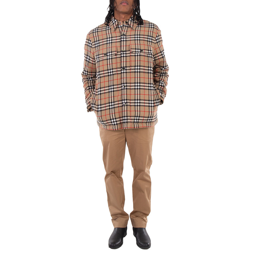 Burberry Archive Beige Vintage Check Wool Cotton Overshirt - 3