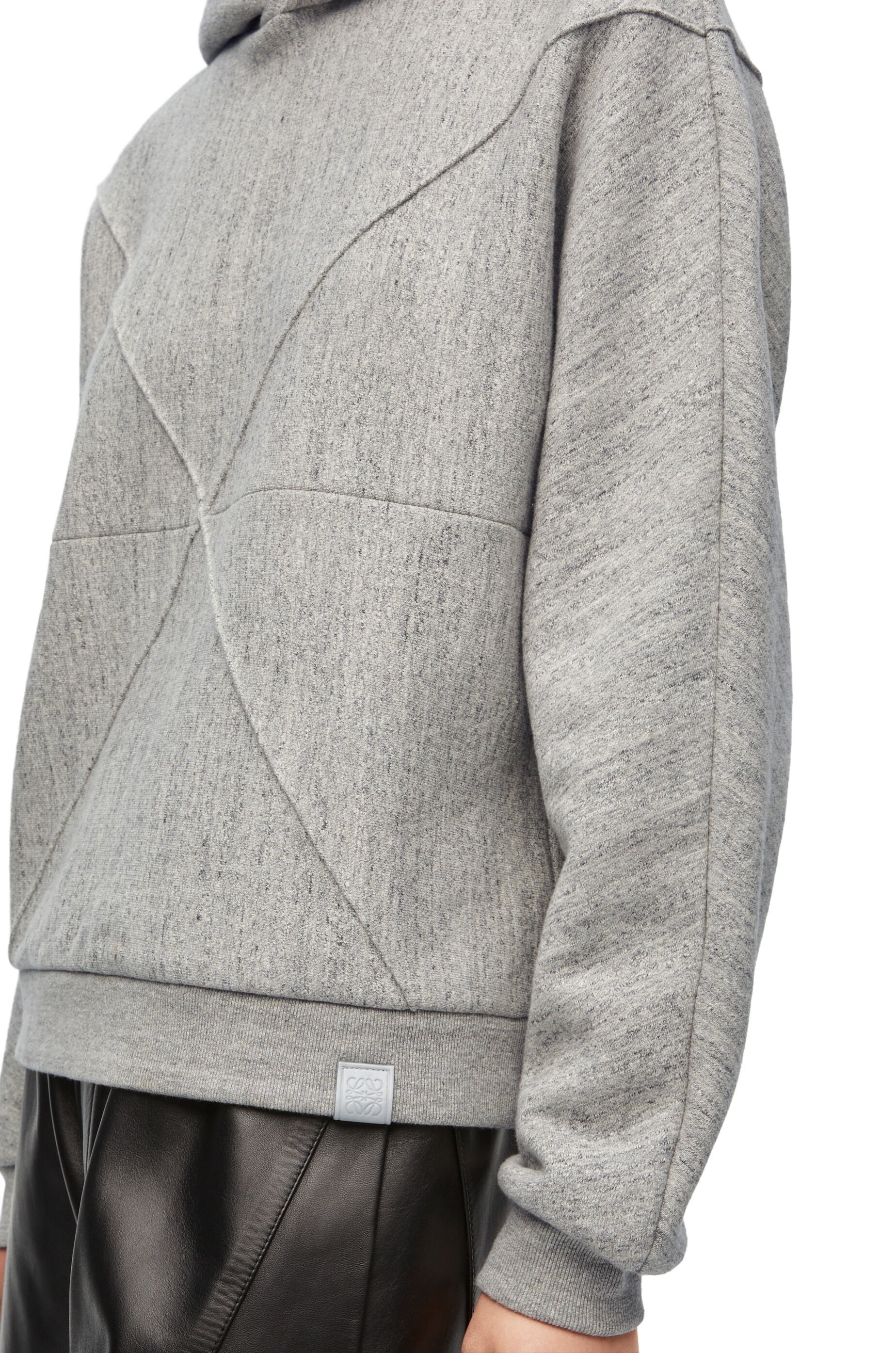 Puzzle fold regular fit hoodie in cotton - 5