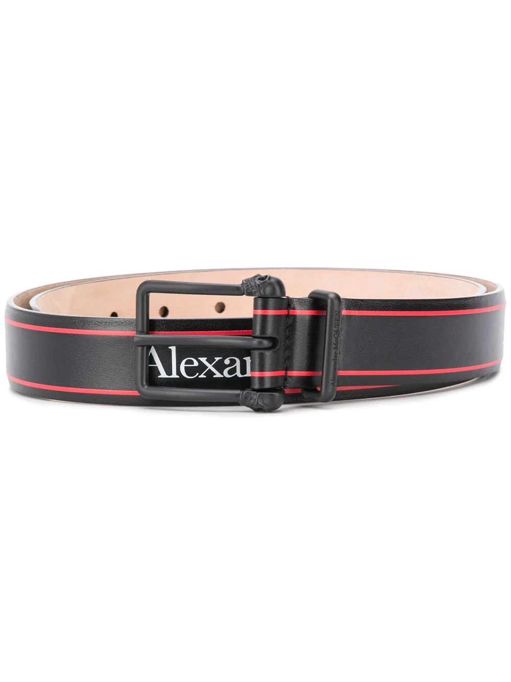 logo print tonal buckle belt - 1