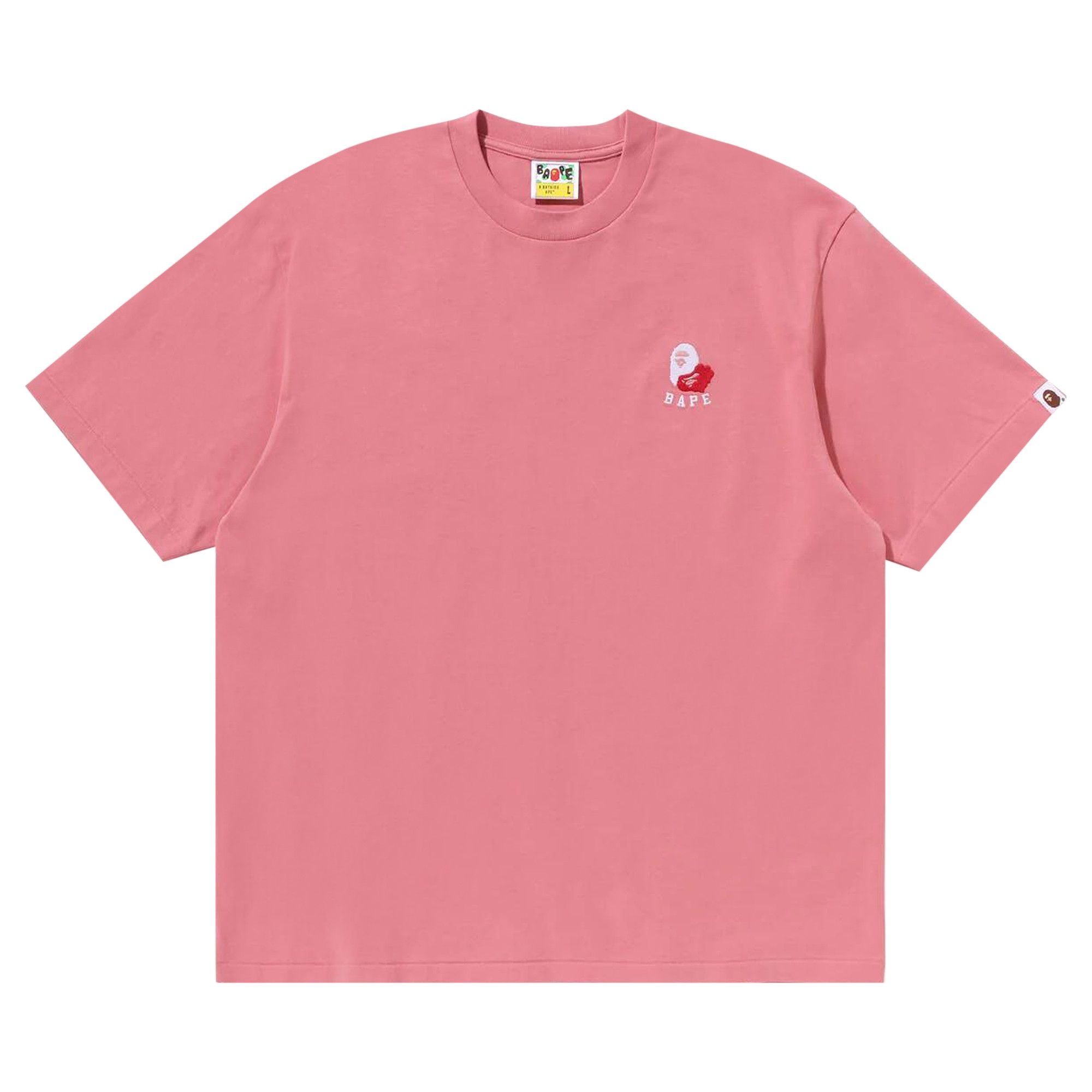 BAPE Ape Head 2 Point Relaxed Fit Tee 'Pink' - 1