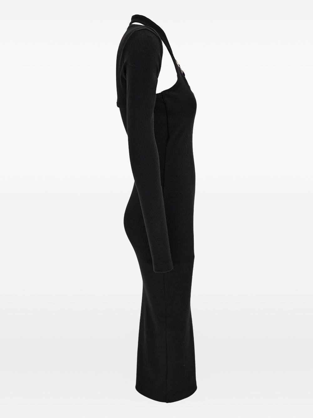 cross-neck ribbed dress - 3