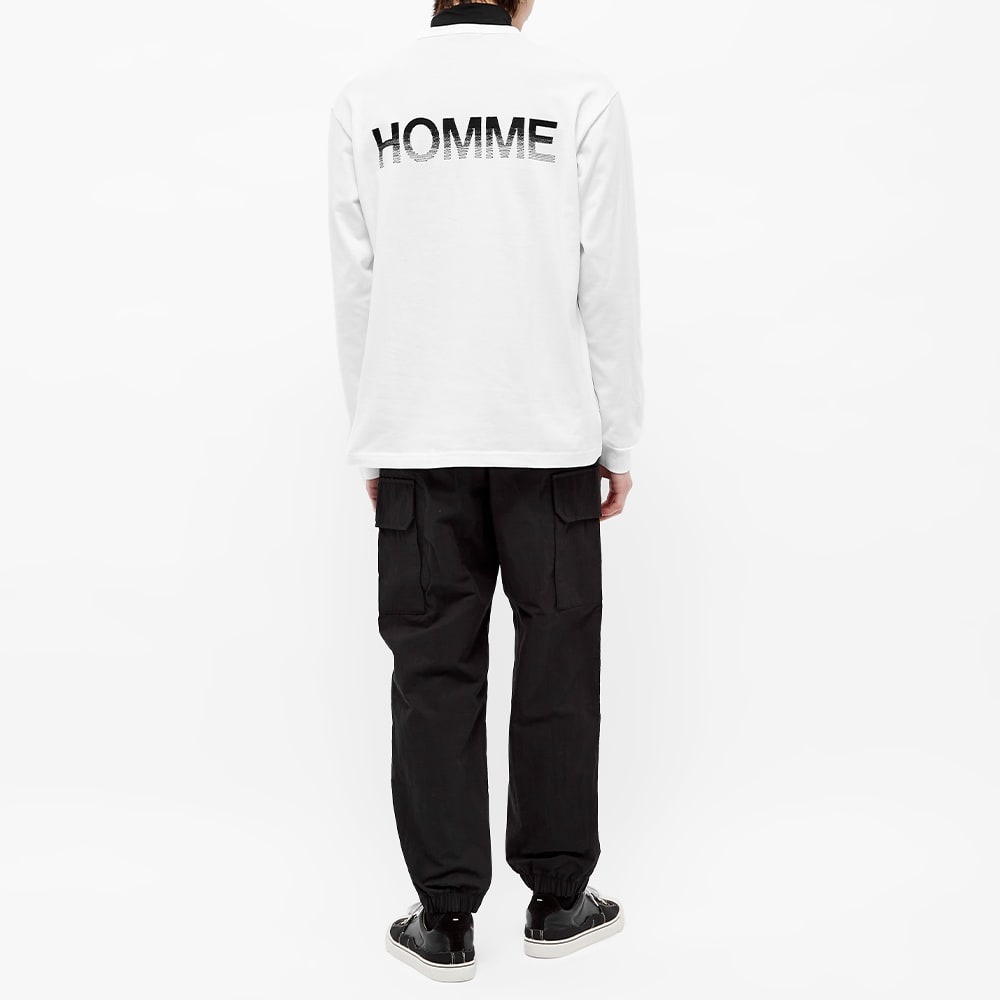 Comme Des Garcons Homme Long Sleeve Back Embroidered Tee - 6