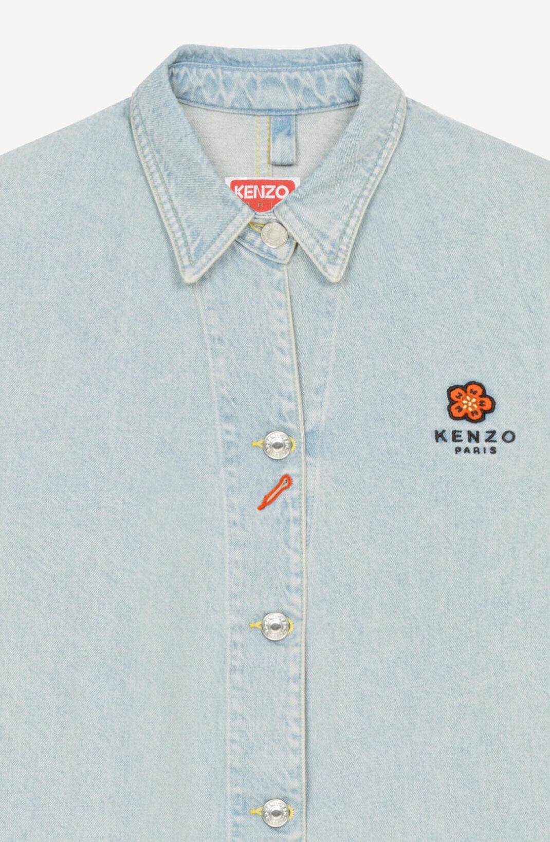 'BOKE FLOWER' crest denim workwear jacket - 3
