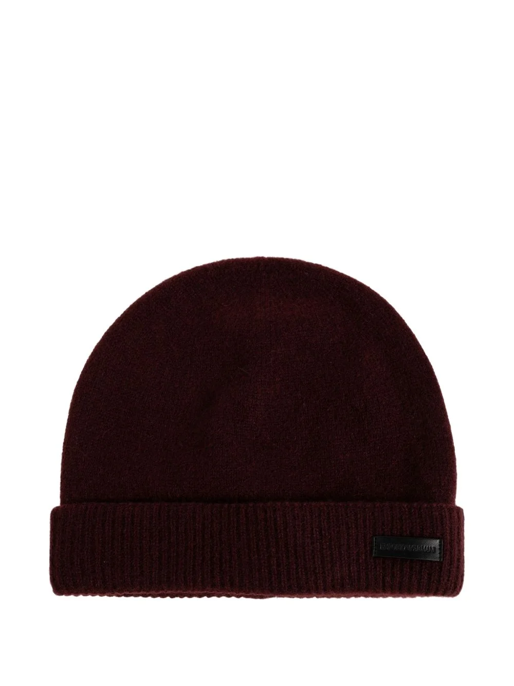 logo-patch cashmere beanie hat - 1