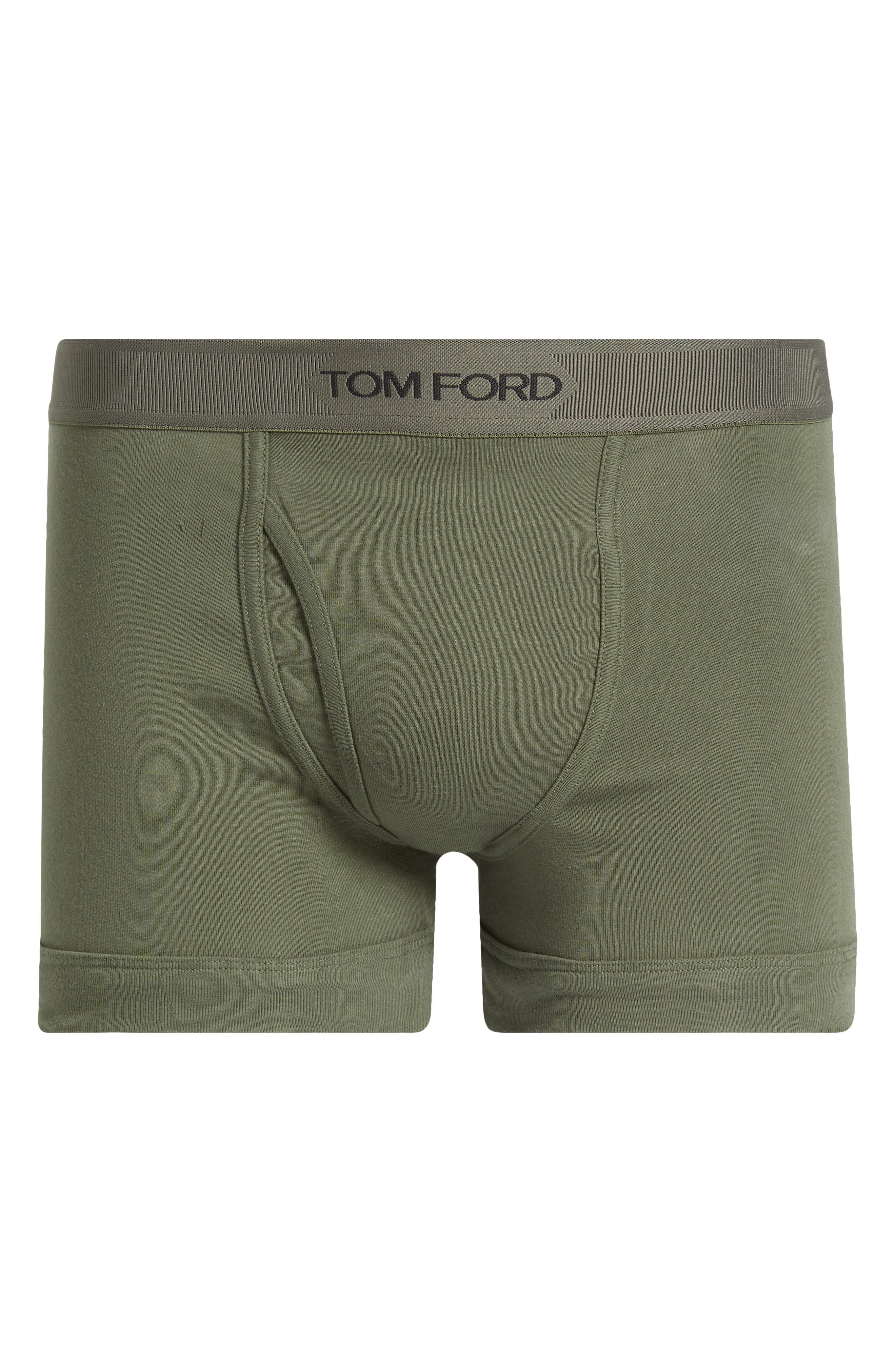 TOM FORD Cotton Stretch Jersey Boxer Briefs in Military Green at Nordstrom - 5