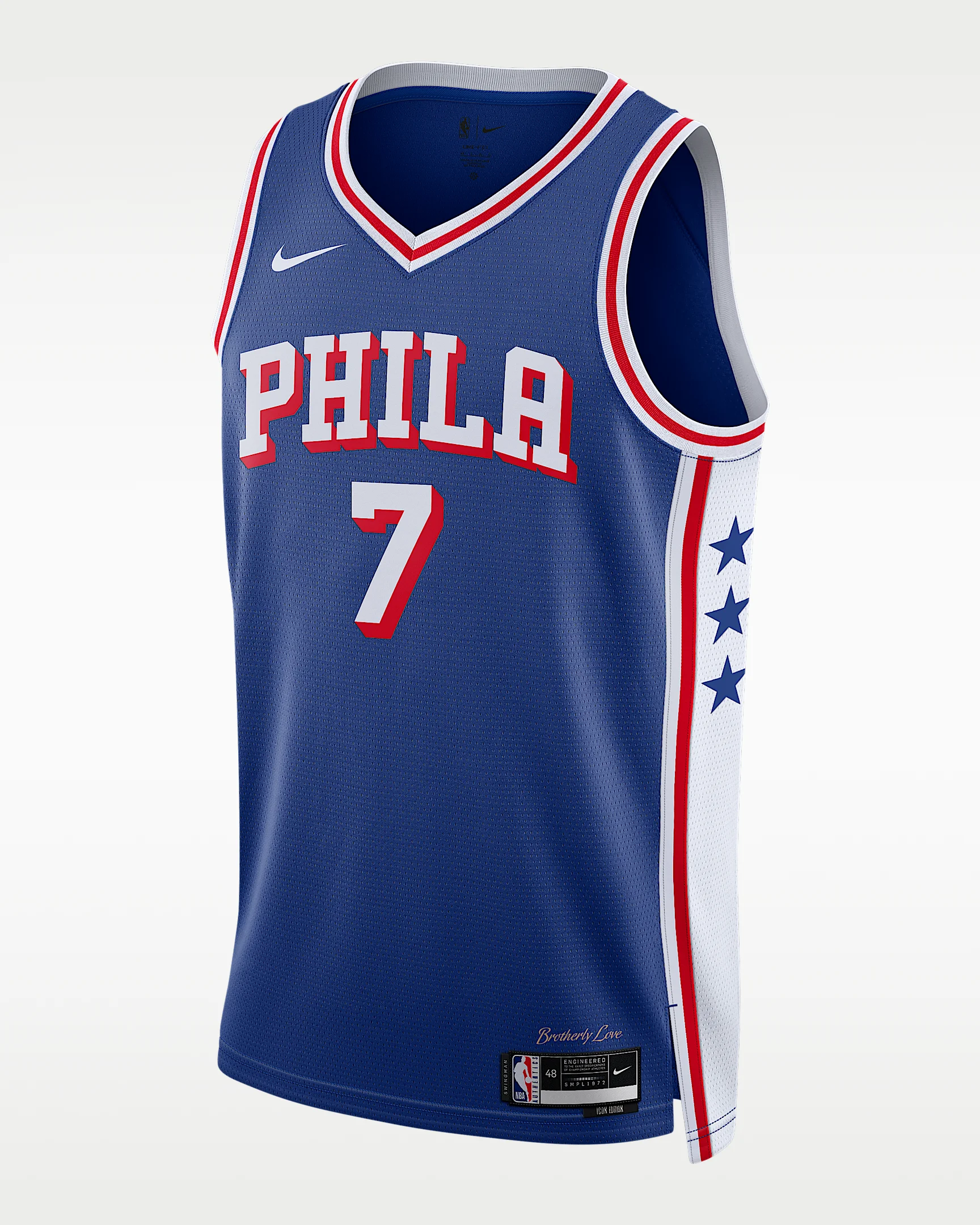 Jaylen Brown Philadelphia 76ers Icon Edition Men's Nike Dri-FIT NBA Swingman Jersey - 1