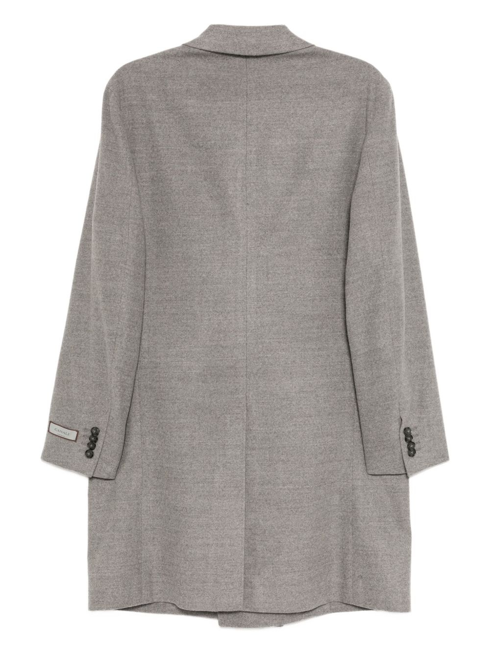 double-breasted wool coat - 2