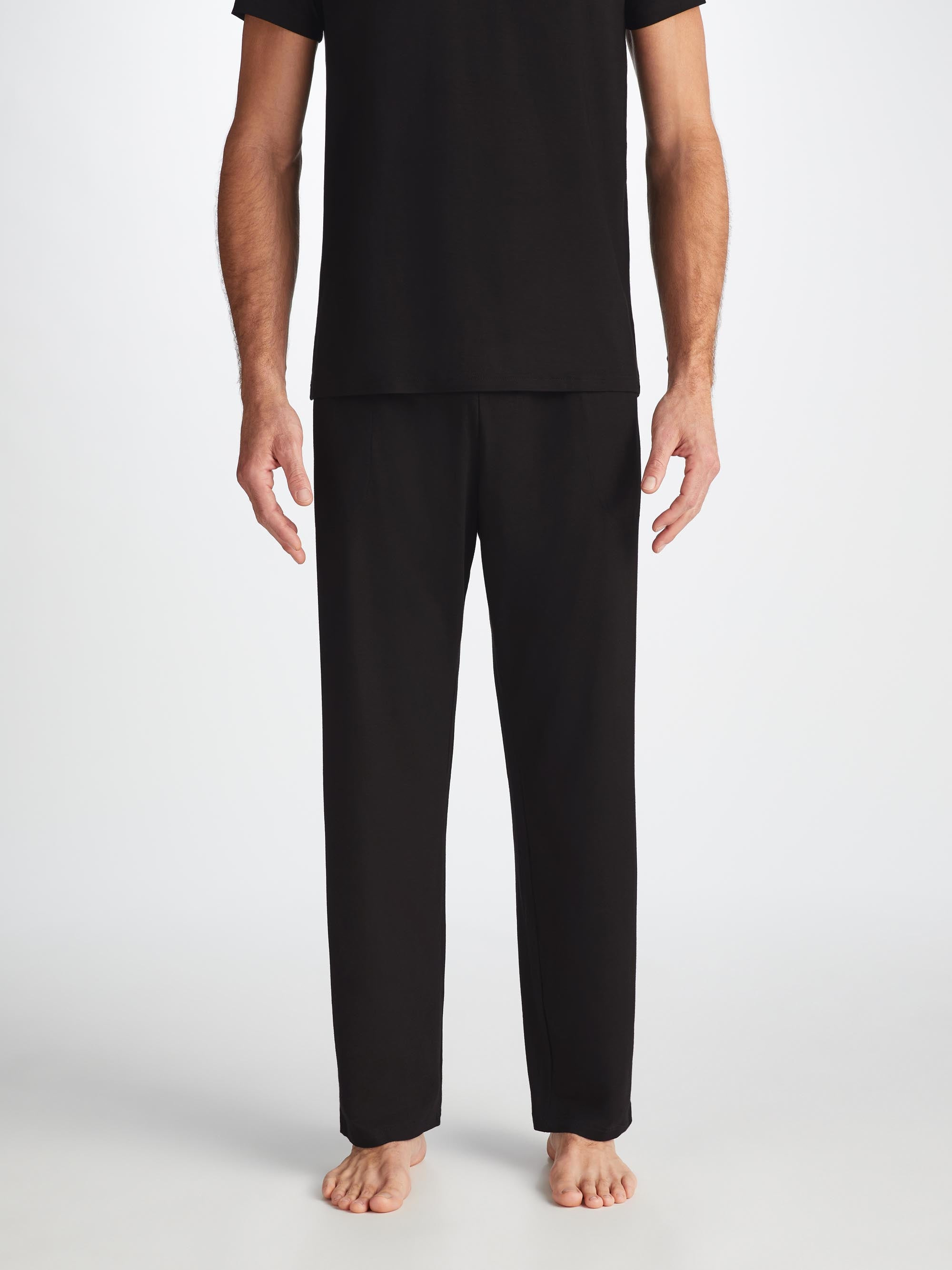 Men's Lounge Trousers Basel Micro Modal Stretch Black - 7
