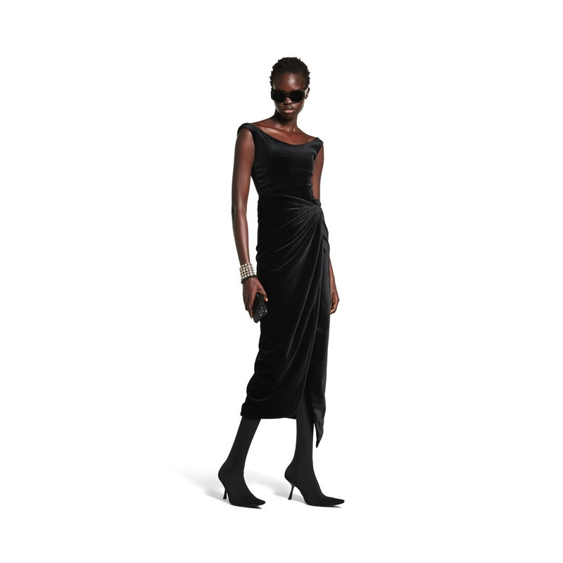 BALENCIAGA Women's Off-shoulder Top  in Black outlook