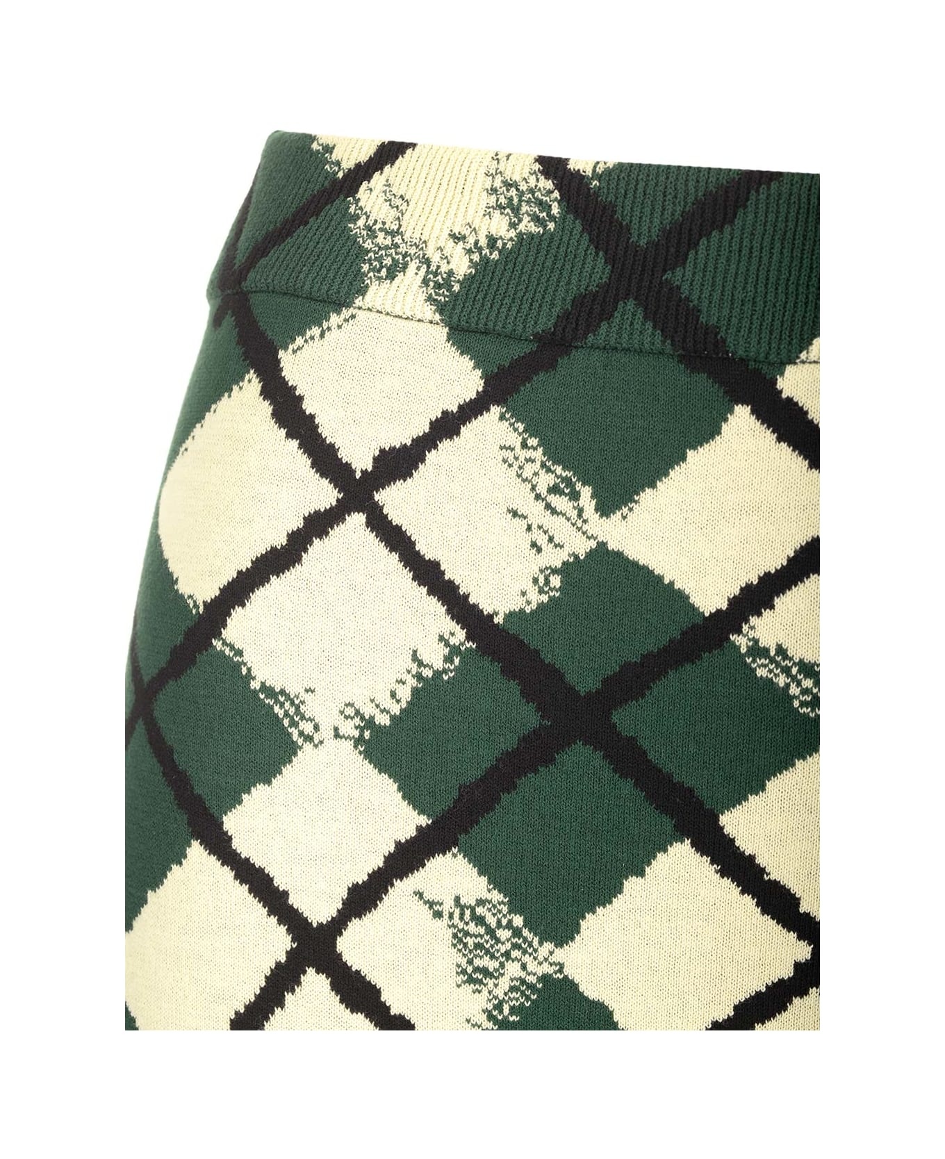 スカート BURBERRY Argyle pattern skirt Green 8081136 Burberry Outlet: Skirt woman - Green | Burberry skirt
