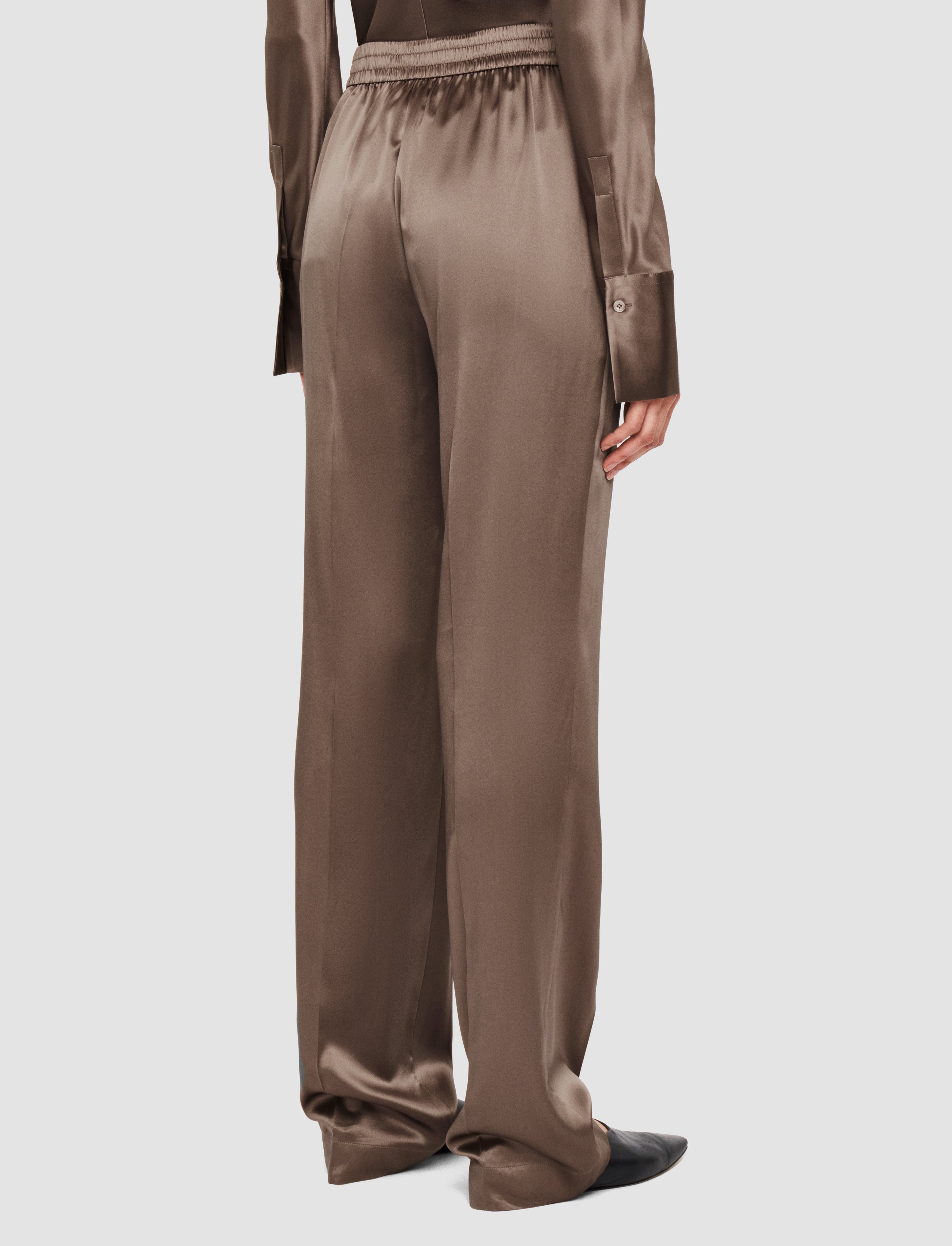 Tova Silk Satin Trousers - 3