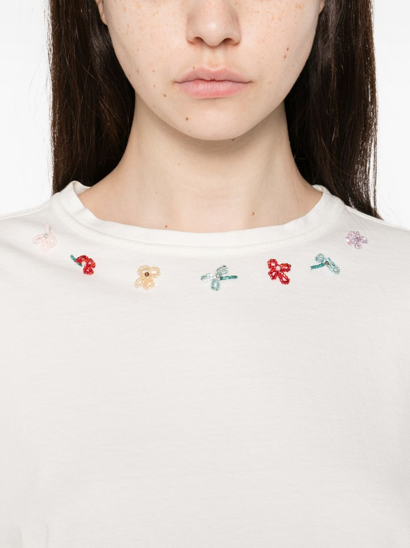 flower-detail T-shirt 5