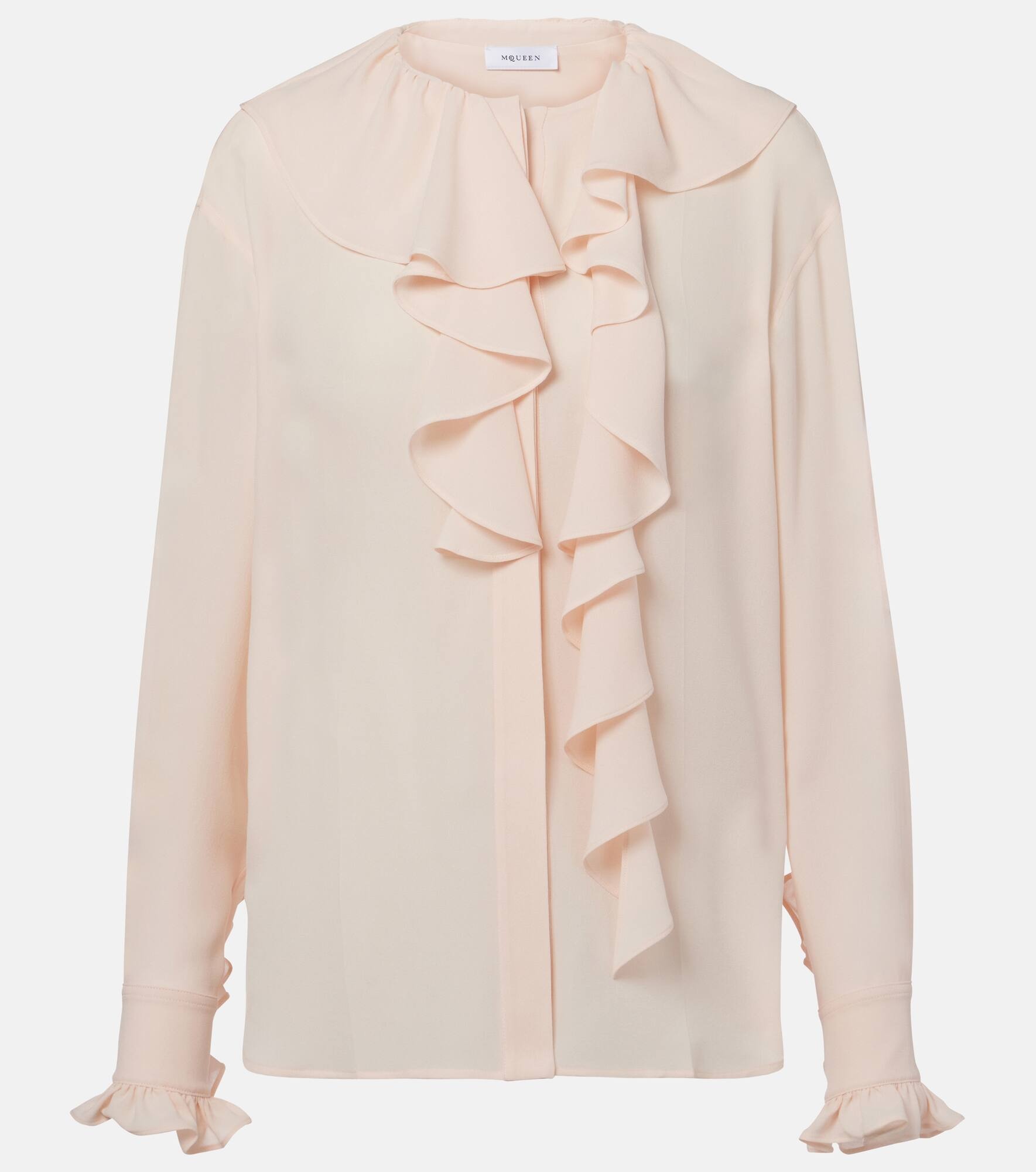 Ruffled silk blouse - 1