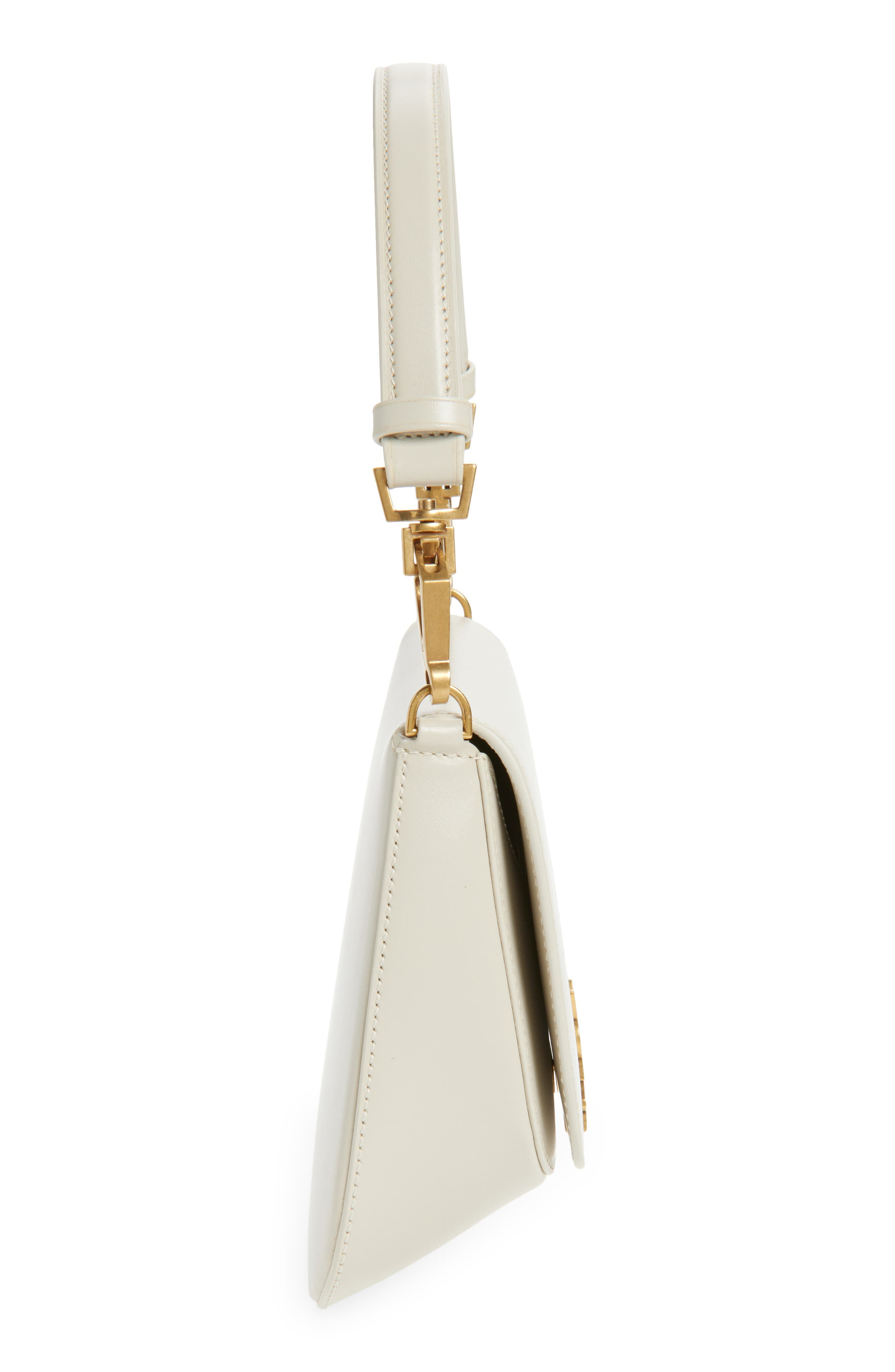 Saint Laurent Mini Voltaire Box Leather Top Handle Bag in Blanc Vintage at Nordstrom - 5