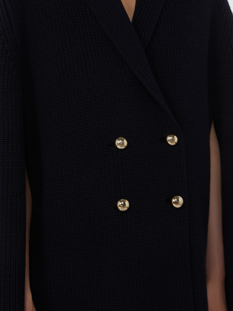 AGENZIA Double-breasted wool cape - MIDNIGHTBLUE 5