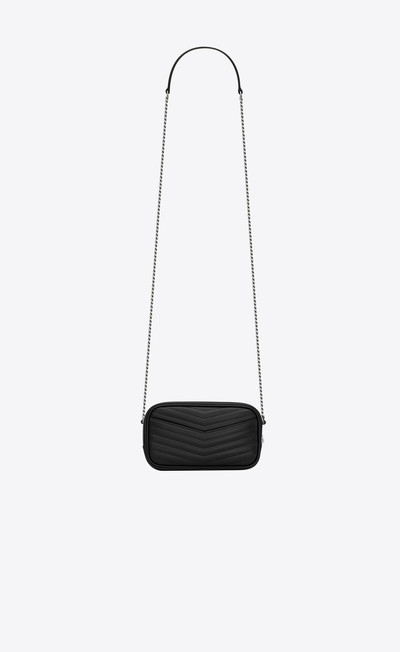 SAINT LAURENT lou mini bag in quilted shiny leather outlook