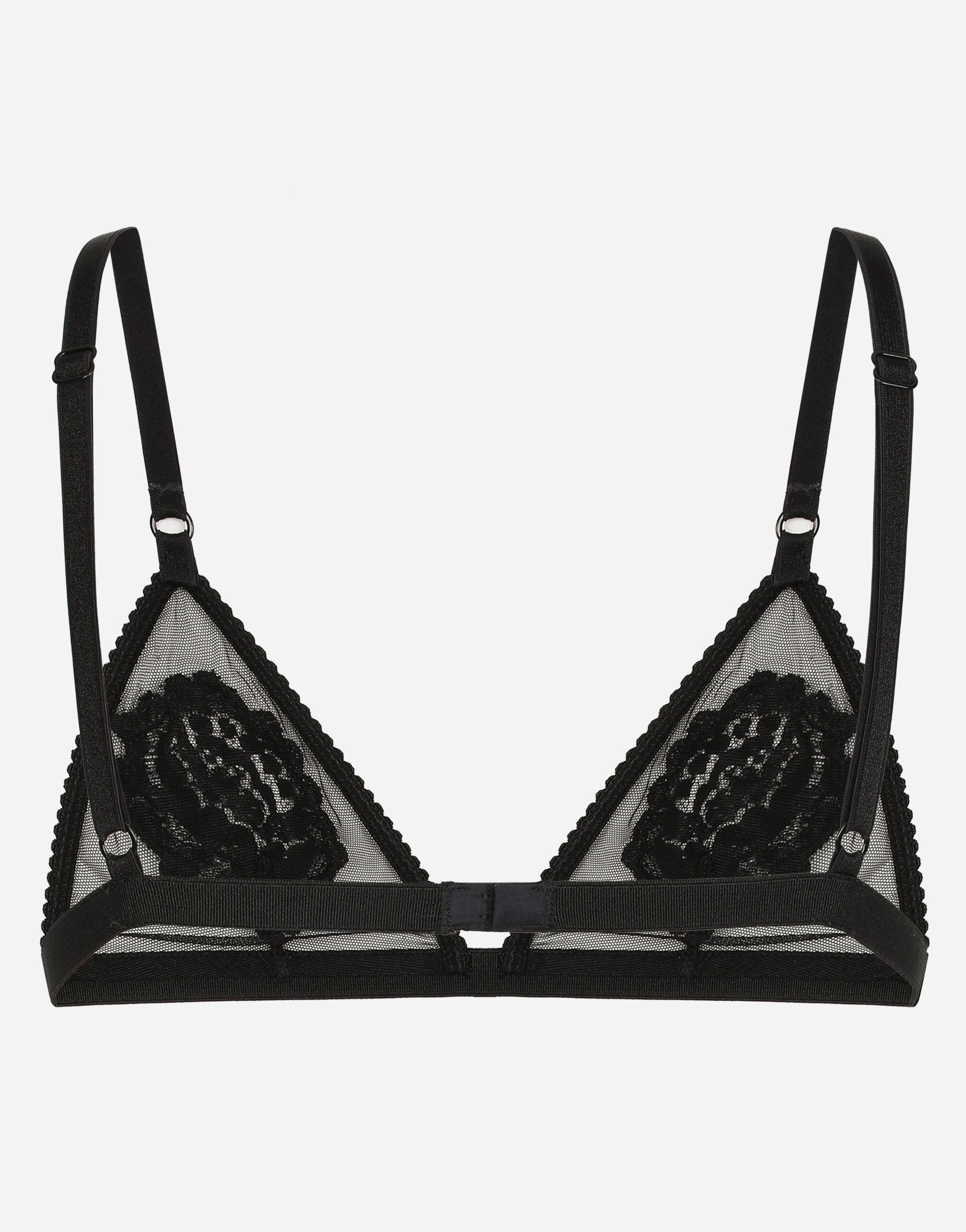 Lace and tulle soft-cup triangle bra - 2