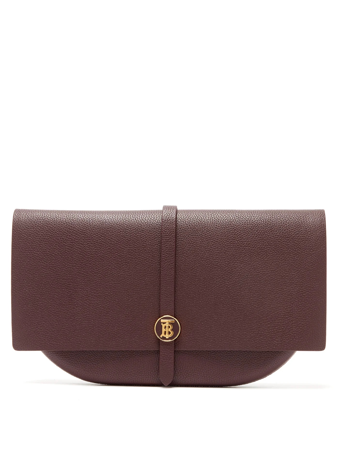 TB-monogram leather clutch - 1