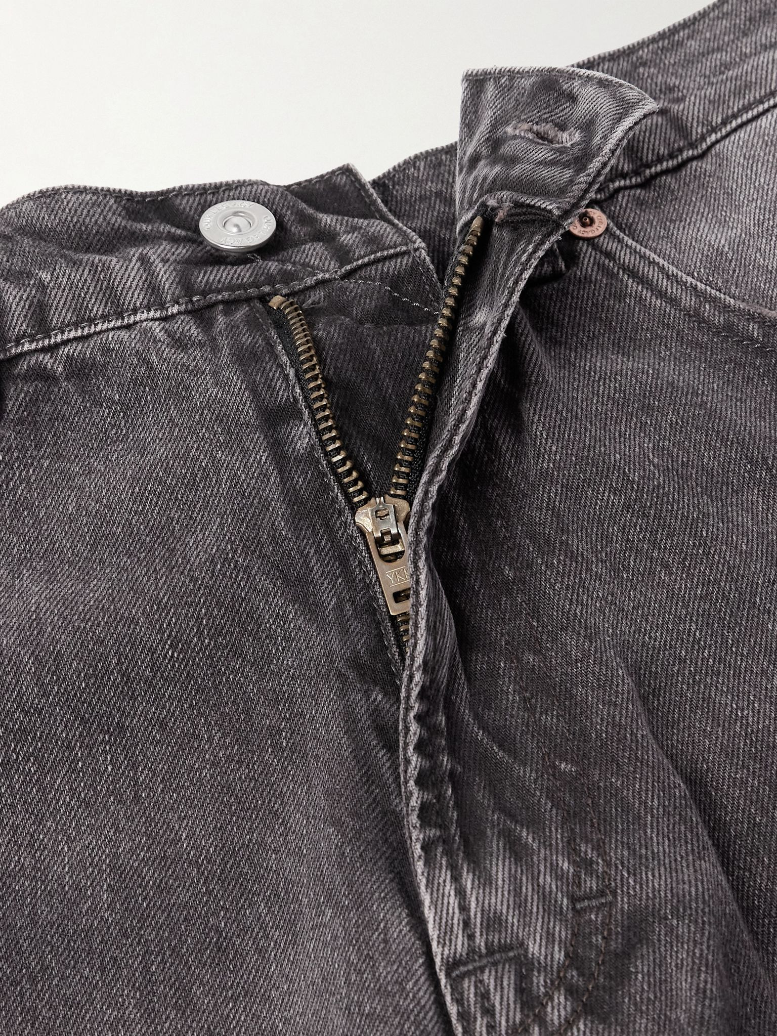 Third Cut Straight-Leg Distressed Jeans Gray - 5